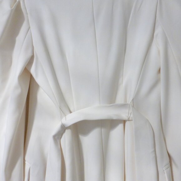 GUESS off white cream blazer overcoat with padded puffy shoulders - Picture 12 of 16